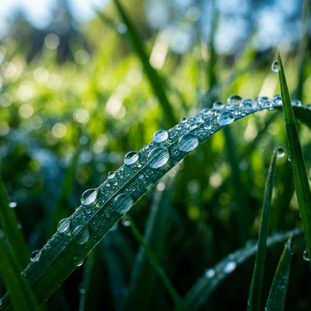 Healthy lawn closeup